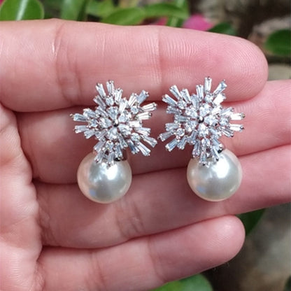 Crystal Pearl Earrings