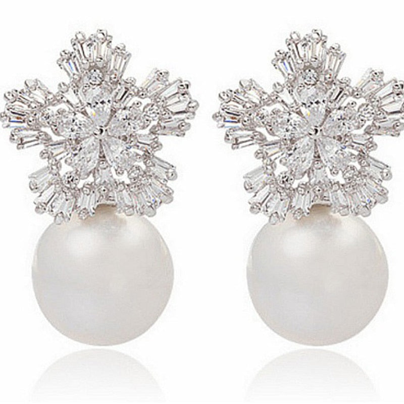 Crystal Pearl Earrings