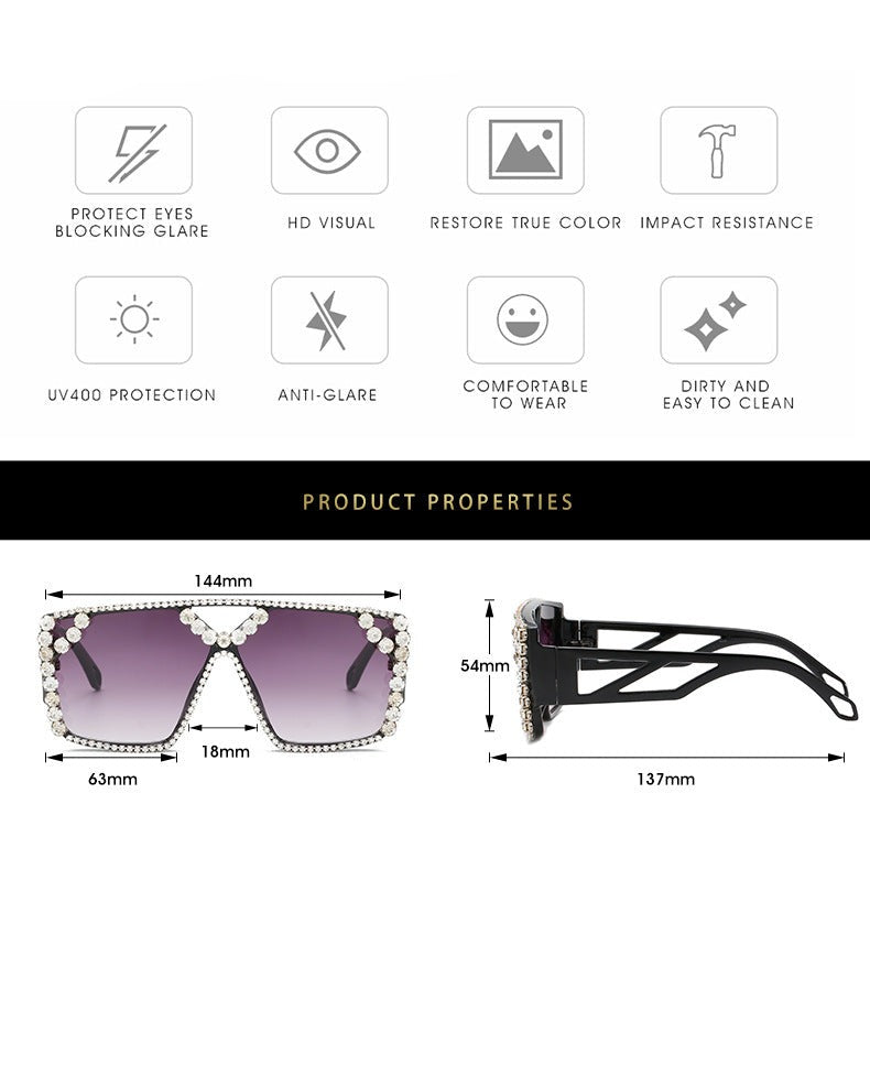 Women Diamond Square Sunglasses